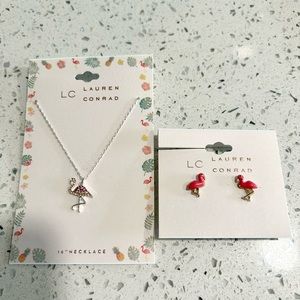 Lauren Conrad Set of Earrings and Necklace